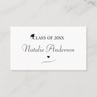 Carte D'appel Elegant Graduate Name Calling Card – Class of 2026