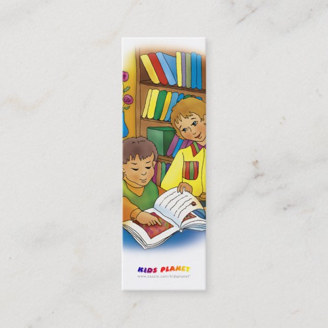 Carte D'appel Enfants avec le livre - signet pour chacun ! (Devant)