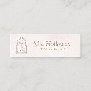 Carte D'appel Entreprise Boho Minimale Palm Tree