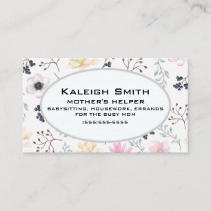 Carte D'appel Fleur rose et crème sur l'aide-mère blanche