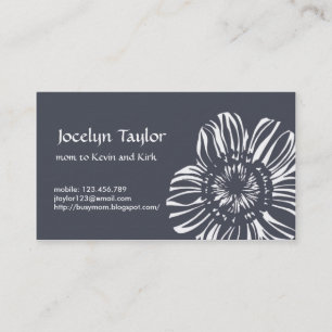 Carte D'appel Fleur sur l'arrière - plan gris