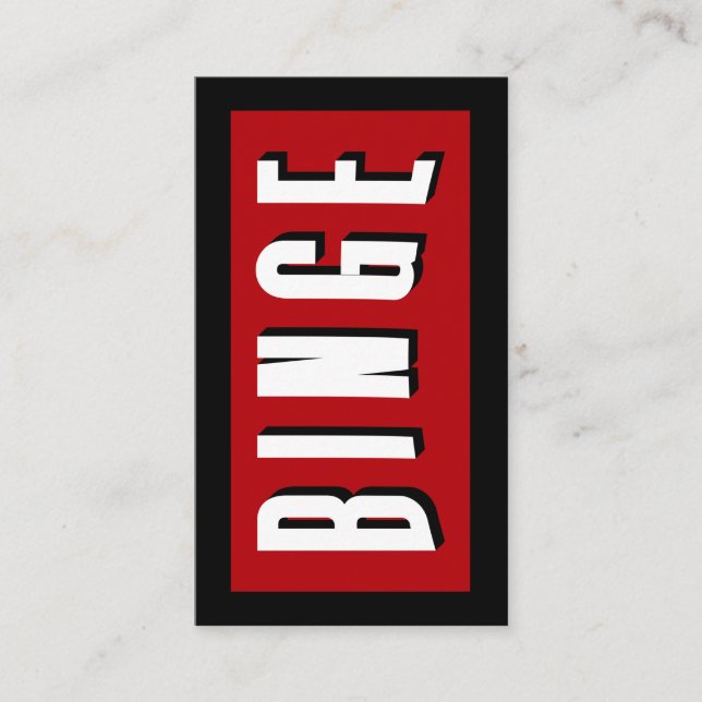 Carte D'appel Flix série Binge (Devant)