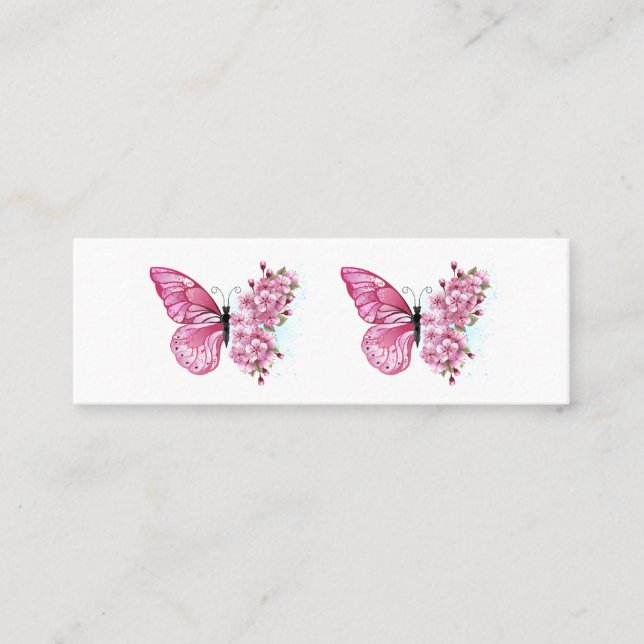 Carte D'appel Flower Butterfly (Devant)