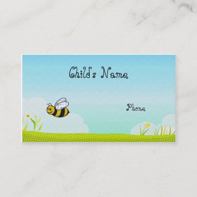 Carte D'appel Gaffez la télécarte des enfants d'abeille (Devant)