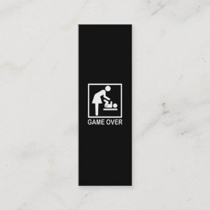 Carte D'appel Game Over Mom Funny Black and White Pictogram