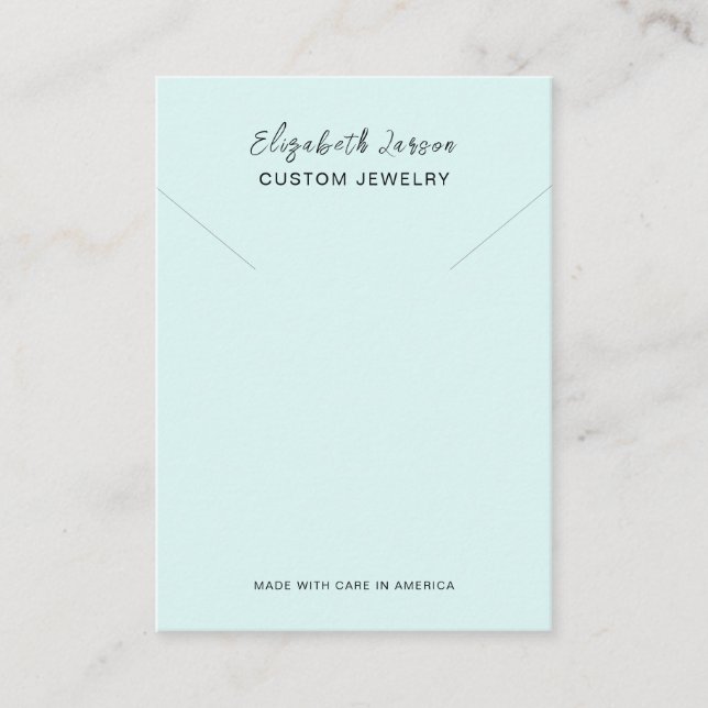 Carte D'appel Glamor Hoops Custom Logo Chic Collection Blue (Devant)