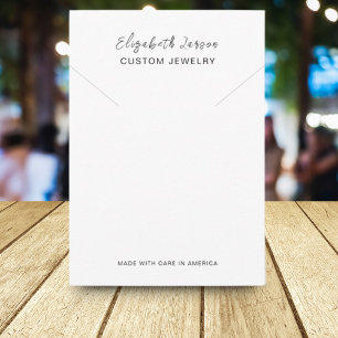 Carte D'appel Glamor Hoops Personnalisé Logo Chic Collection Bla