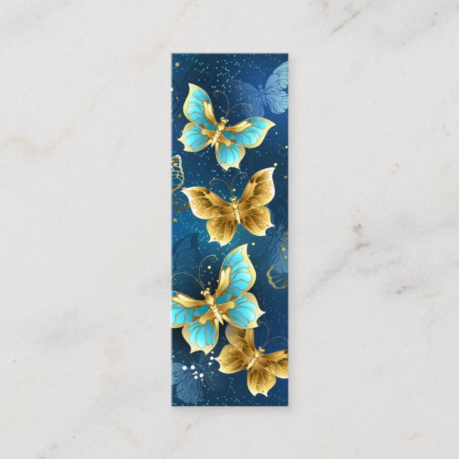 Carte D'appel Golden butterflies (Devant)