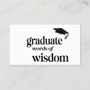 Carte D'appel Graduation Fête Paroles De Sagesse Conseil Invité
