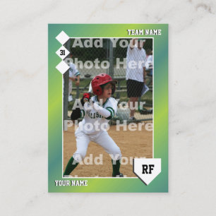 Carte D'appel Green Baseball Trading Card - Statistiques Personn