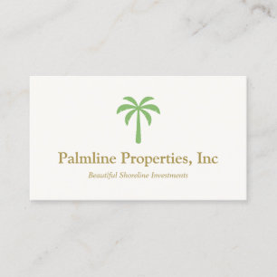 Carte D'appel Green Palm Tree Beach Front Real
