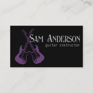 Carte D'appel Guitare élégante