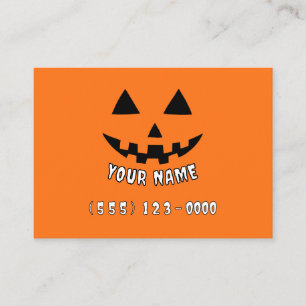Carte D'appel Halloween Citrouille orange personnalisé