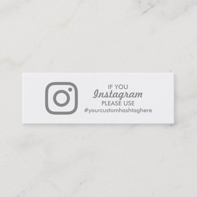 Carte D'appel hashtag d'instagram (Devant)