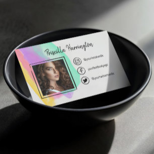 Carte D'appel Image tirée à la main sur les médias sociaux Aquar