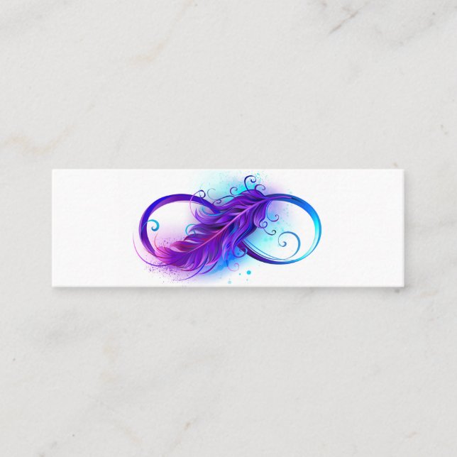 Carte D'appel Infinity with purple feather (Devant)
