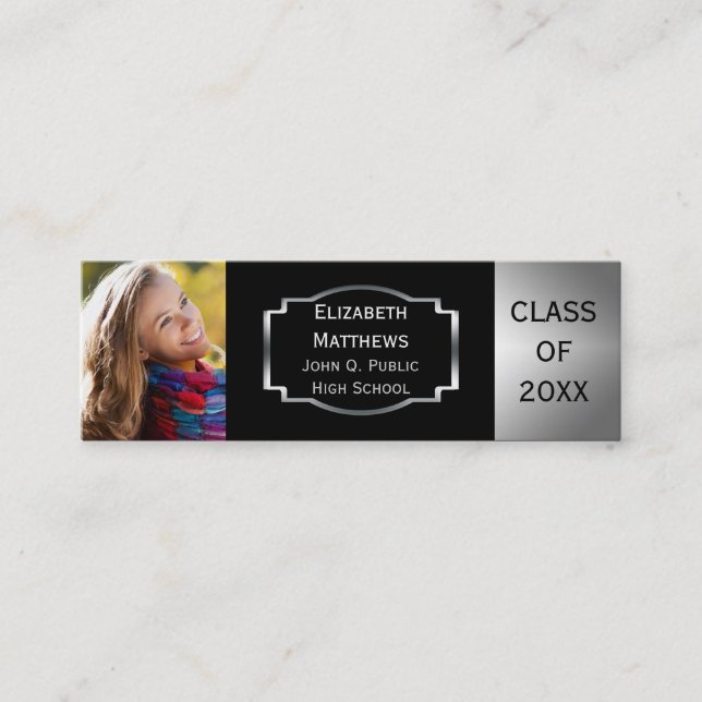 Carte D'appel Insérés de photo de classe d'emblème de diplôme (Devant)