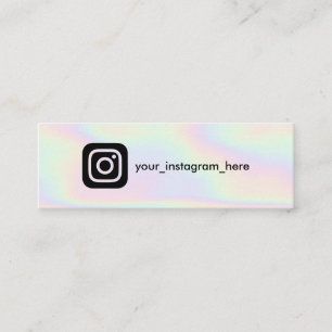 Carte D'appel Instagram moderne holographique noir unicorne arc-