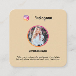 Carte D'appel Instagram photo tendance médias sociaux moderne ja