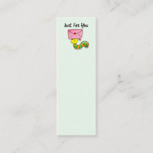 Carte D'appel Jolie Chenille avec Lettre d'Amour Rien que Pour V