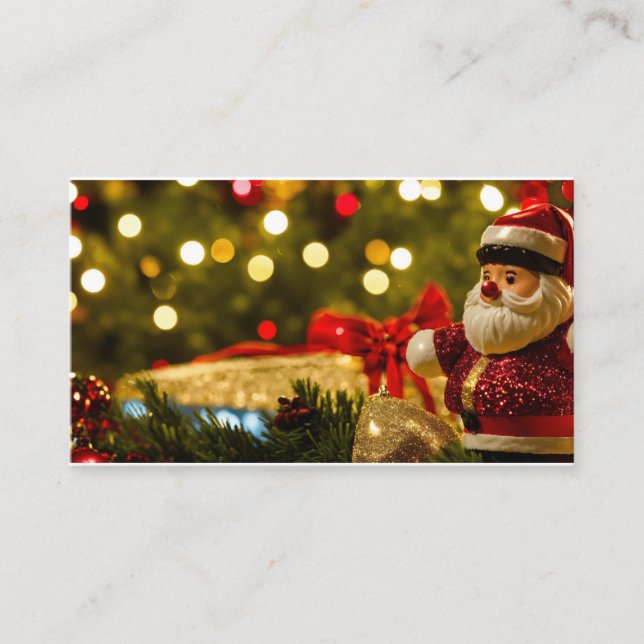 Carte D'appel Jolly Salutations de Père Noël. (Devant)