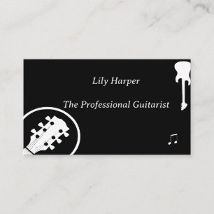 Carte D'appel Joueur guitare Musique Artiste Enseignant École Co