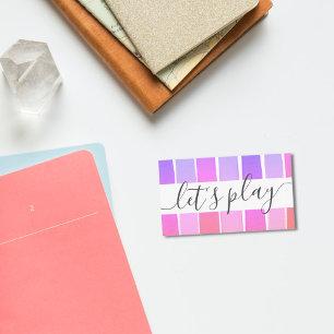 Carte D'appel Jouons Rainbow Playdate Parent Networking