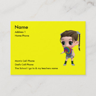 Carte D'appel Juste pour des enfants
