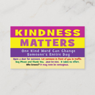 Carte D'appel Kindness Matters Cards - v3