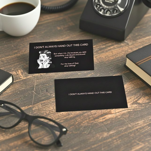 Carte D'appel La manière polie de dire "Pensez avant de parler" (Personalized Boundaries! Calling Card)