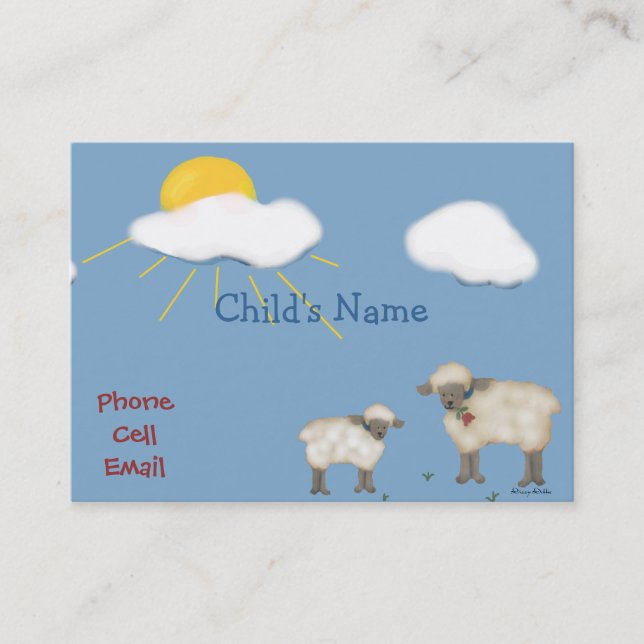 Carte D'appel La télécarte des enfants mignons de moutons (Devant)