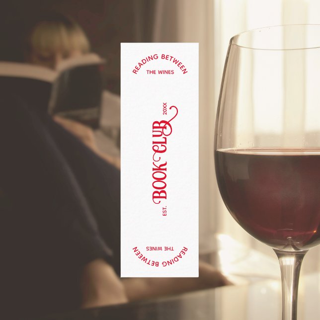 Carte D'appel Lecture Entre Les Vins Book Club Red Crest (Créateur téléchargé)