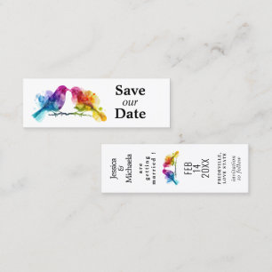 Carte D'appel LGBTQ+ enregistrer la date 🌈 budget Rainbow Loveb