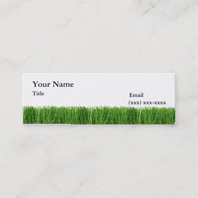 Carte D'appel L'herbe est une mini télécarte plus verte (Devant)