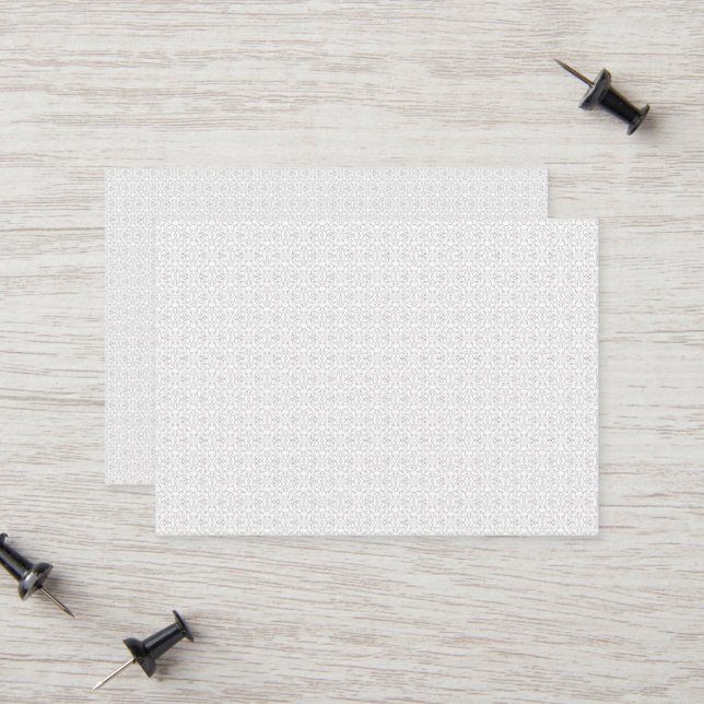 Carte D'appel Light Grey Geometric Tile Pattern (Devant/Arrière en situation)
