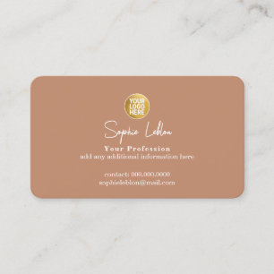Carte D'appel Logo de marque d'entreprise marron terracotta