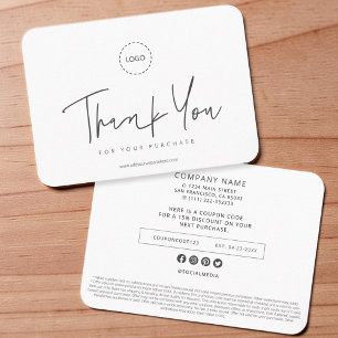 Carte D'appel Logo de société personnalisé moderne simple coupon