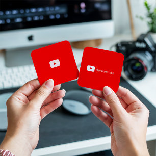 Carte D'appel Logo simple des médias sociaux de YouTube