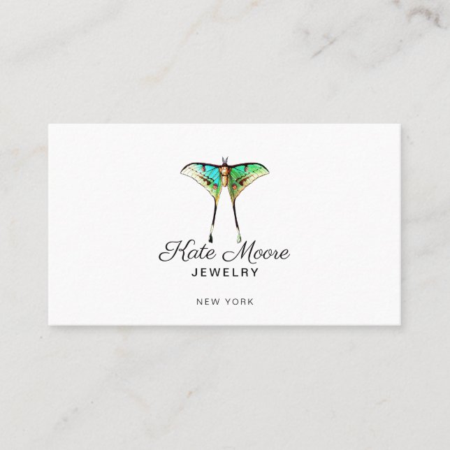 Carte D'appel Lush Butterfly Logo Designer bijoux (Devant)