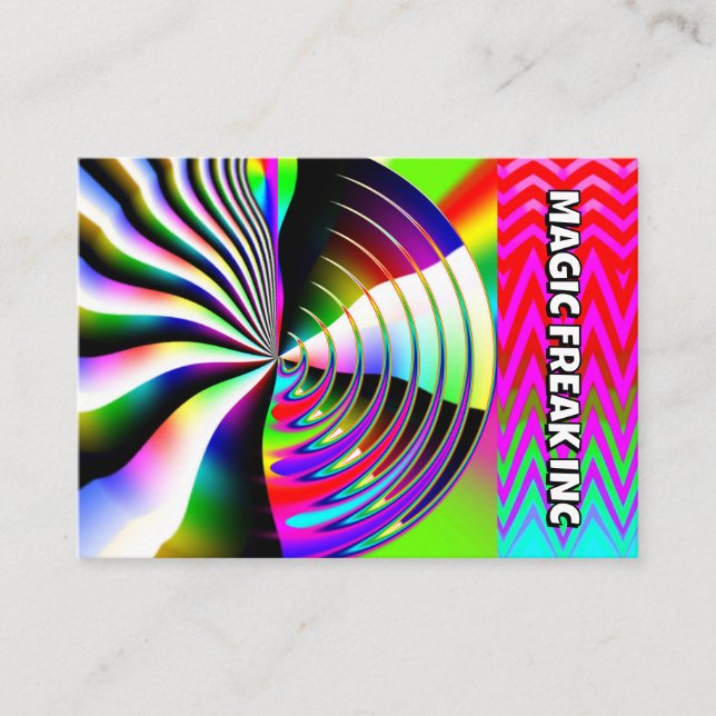 Carte D'appel MAGIC FREAK INC ( vous pouvez modifier les mots ) (Devant)