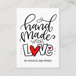 Carte D'appel Mains Fabriquées Avec Amour,