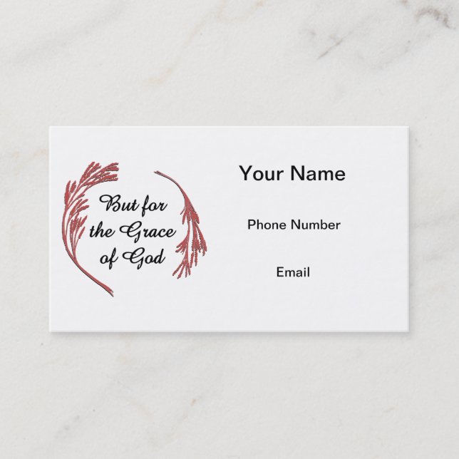 Carte D'appel Mais pour la grâce de Dieu (Devant)