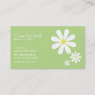 Carte D'appel Marguerites sur le vert