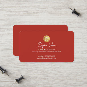 Carte D'appel Marque de logo d'entreprise brique-rouge