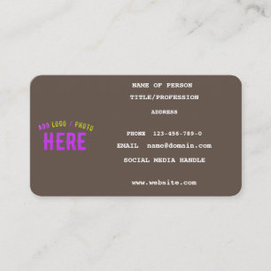 CARTE D'APPEL MARQUE VÉRIFIÉE DE CAFÉ MODERNE ET PERSONNALISABLE