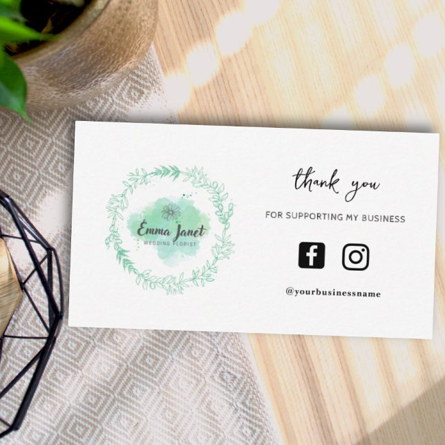 Carte D'appel merci de me suivre logo commercial minimaliste (Créateur téléchargé)