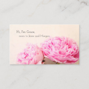 Carte D'appel Mère rose de deux pivoines