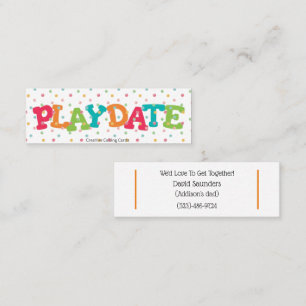 Carte D'appel Mini Jouer Date Nous aimerions Hang Out