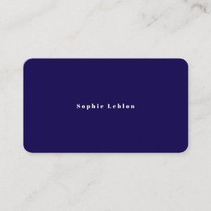 Carte D'appel Minimaliste simple bleu foncé
