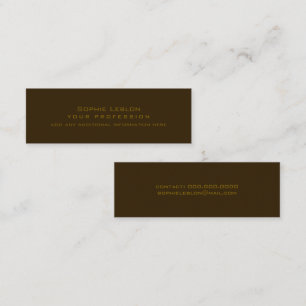 Carte D'appel Minimaliste Simple Marron Foncé Professionnel